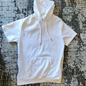 Short sleeve mesh hoodie